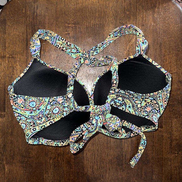 Victoria’s Secret Floral Multicolored The Gorgeous Push Up Bikini Top‎ 34D - Picture 3 of 5